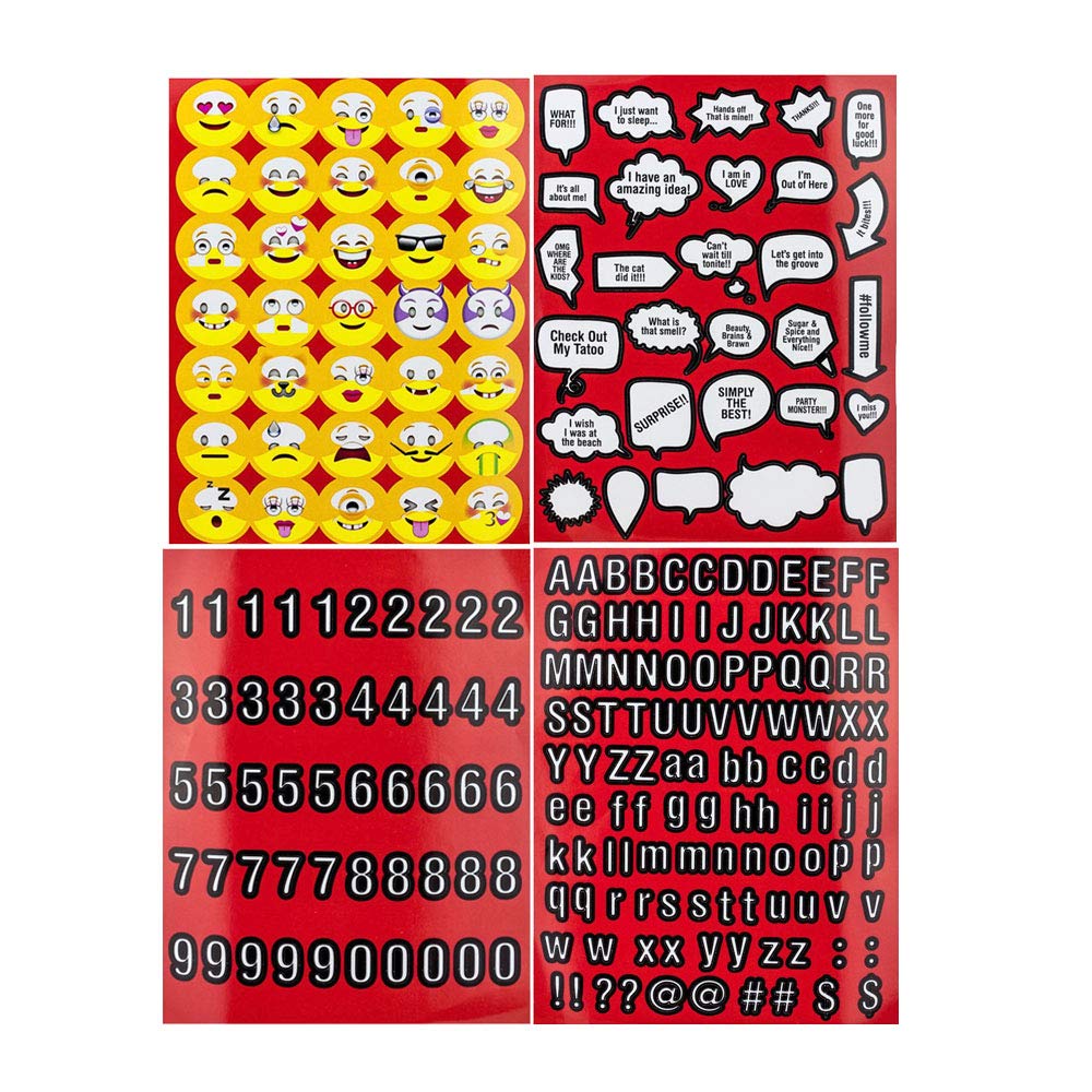 Itoya Lot de 24 livres de rangement en polypropylène 33 x 48,3 cm | 24 pages/48 vues | autocollants de scrapbooking 4 pages d'émojis, citations, lettres et chiffres