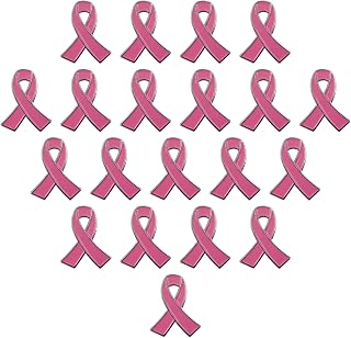 Breast Cancer Awareness Pins, Pink Ribbon Pin Brooches Bulk 20/100
