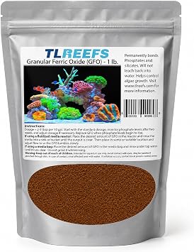 TL Reefs GFO Phosphate Remover, Granular Ferric Oxide, for Saltwater Aquariums 1lb, 454g