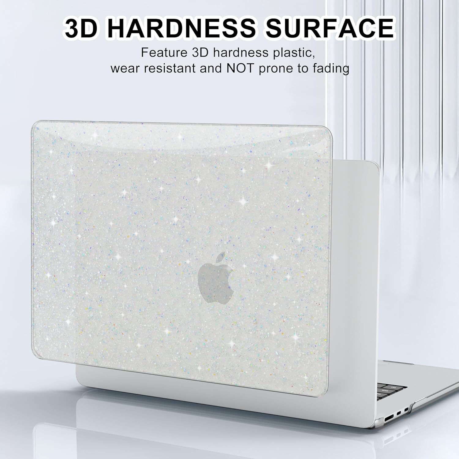 B BELK Compatible with MacBook Air 13 inch Case 2026 2025 2024 2023 2022 M4 M3 M2 A3240 A3113 A2681, Plastic Hard Shell+Keyboard Cover+Screen Skin for MacBook Air 13.6 inch Case, Shiny Colorful Clear - Image 4