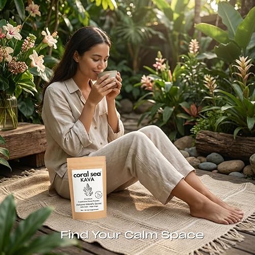 Miniatura 5 de Kava Powder Noble Kava Kava Root Drink Vanuatu Té Tradicional Moler Calmante Edificante Fuerte Sabor Natural Amargo Natural Volcano Island's Secret