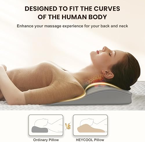 Miniatura 2 de Masajeador de espalda para aliviar el dolor de tejido profundo, masajeador Shiatsu de espalda y cuello con calor relajante, almohada de masaje de