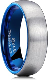 Wedding Band for Men Women, Tungsten Carbide Rings, Gold/Rose Gold/Black/Gunmetal/Silver, 2/4/6/8mm Matte Brushed Bands Ring for Couple, Promise Rings for Him & Her Comfort Fit