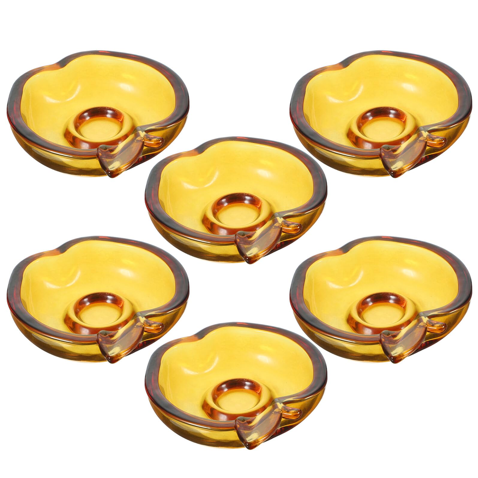 Petites soucoupes en verre transparent VANZACK lot de 6 coupelles légères pour table au quotidien