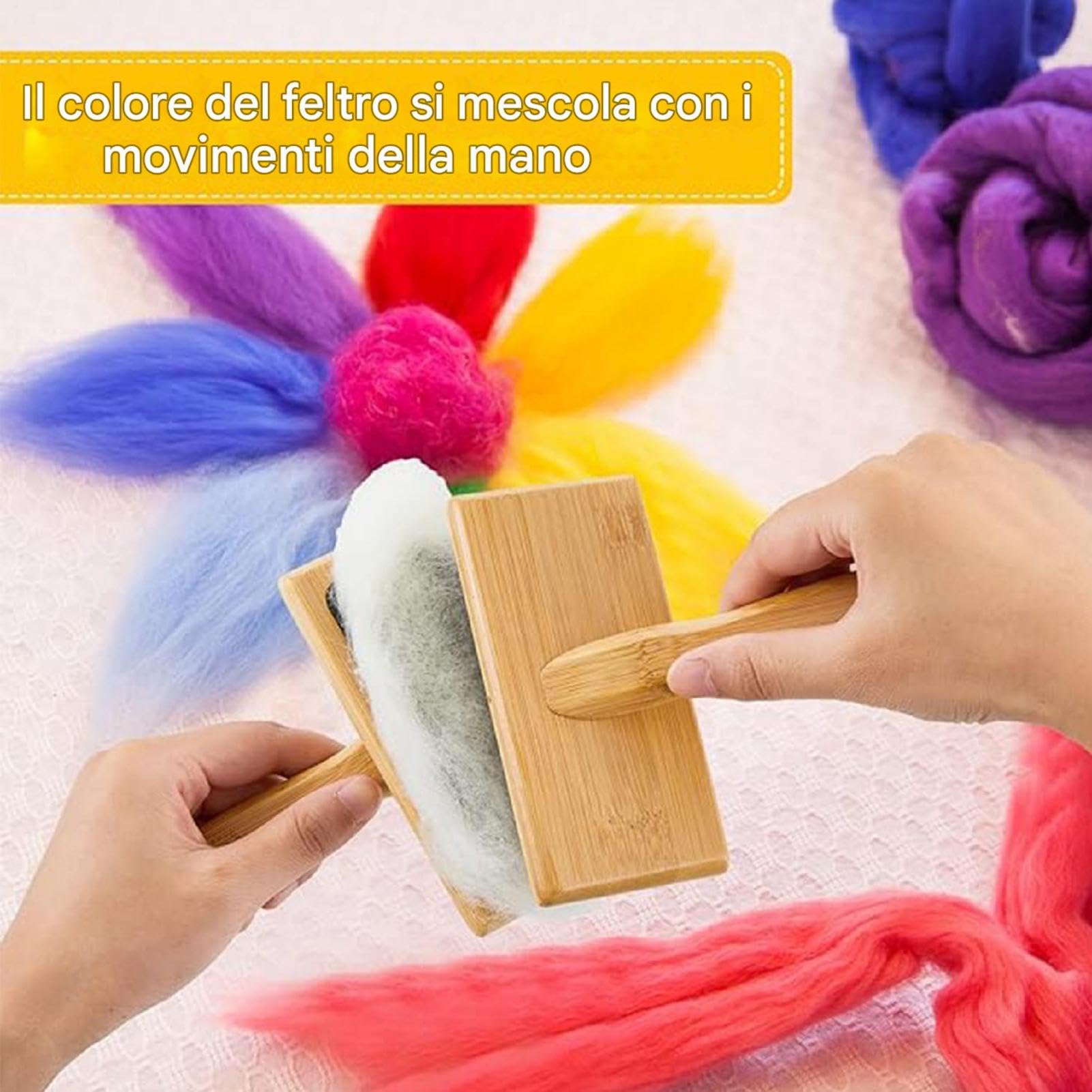 Brosses à carda laine - Carda laine manuelles | Cardateurs manuels de brosse de chien plus doux pour l'artisanat en laine Pinceau de feutrage avec ensemble de peignes de feutrage avec poignée en