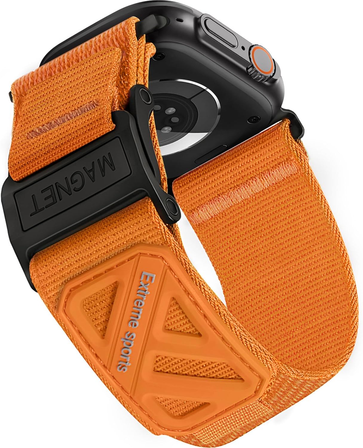 Compatible Apple Watch Ultra Bands for Men, Wide Soft Nylon Sport Loop, Sturdy Magnetic Buckle for iWatch 49mm (Ultra3/2), 46mm (11/10 Series), 45mm (9/8/7), 44mm (SE/2/SE/6/5/4), 42mm (3/2/1)