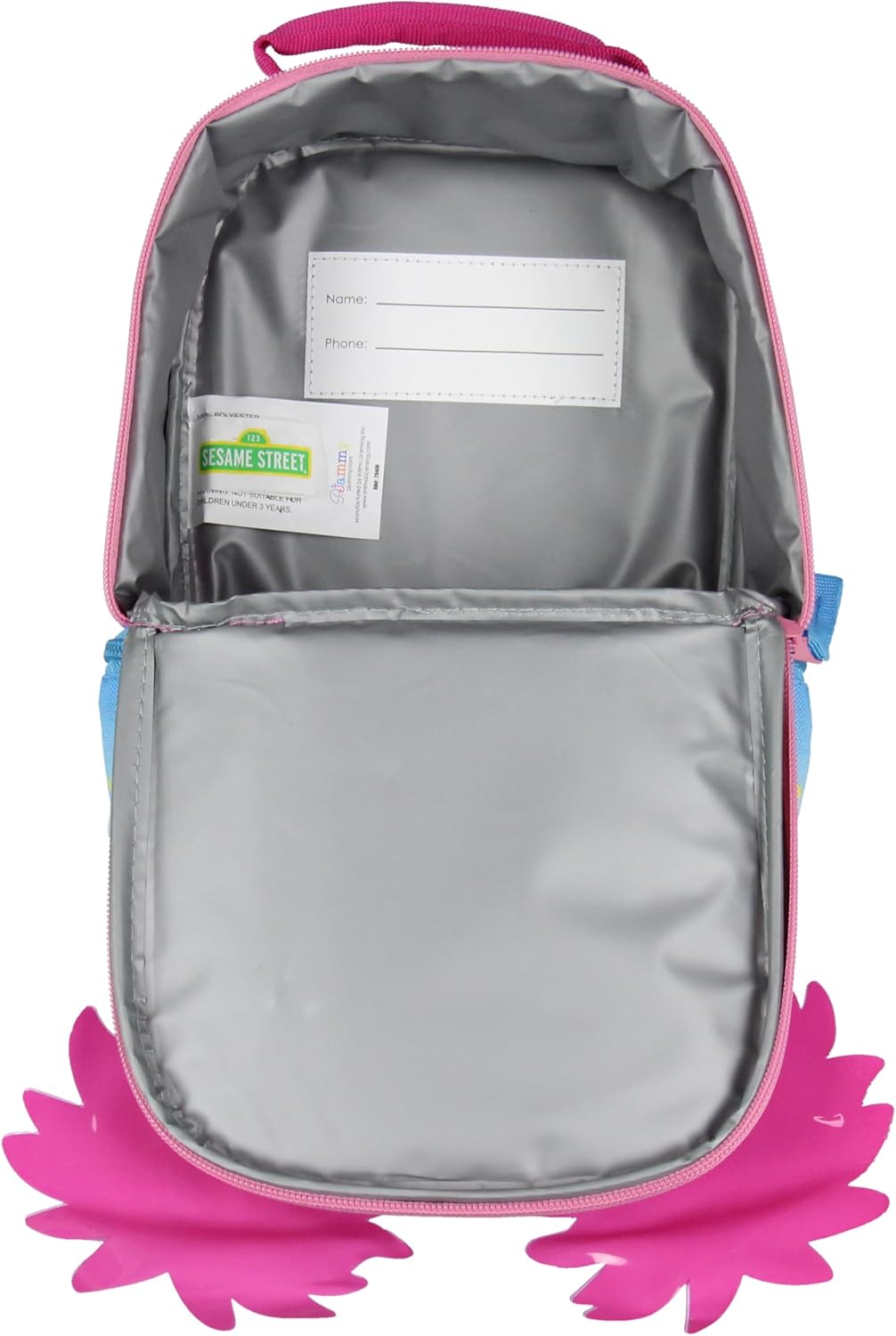 INTIMO Sesame Street Abby Cadabby Face Kids Girls Cute Dual Compartment Insulated Lunch Box Pail Tote Bag 10" - Image 5