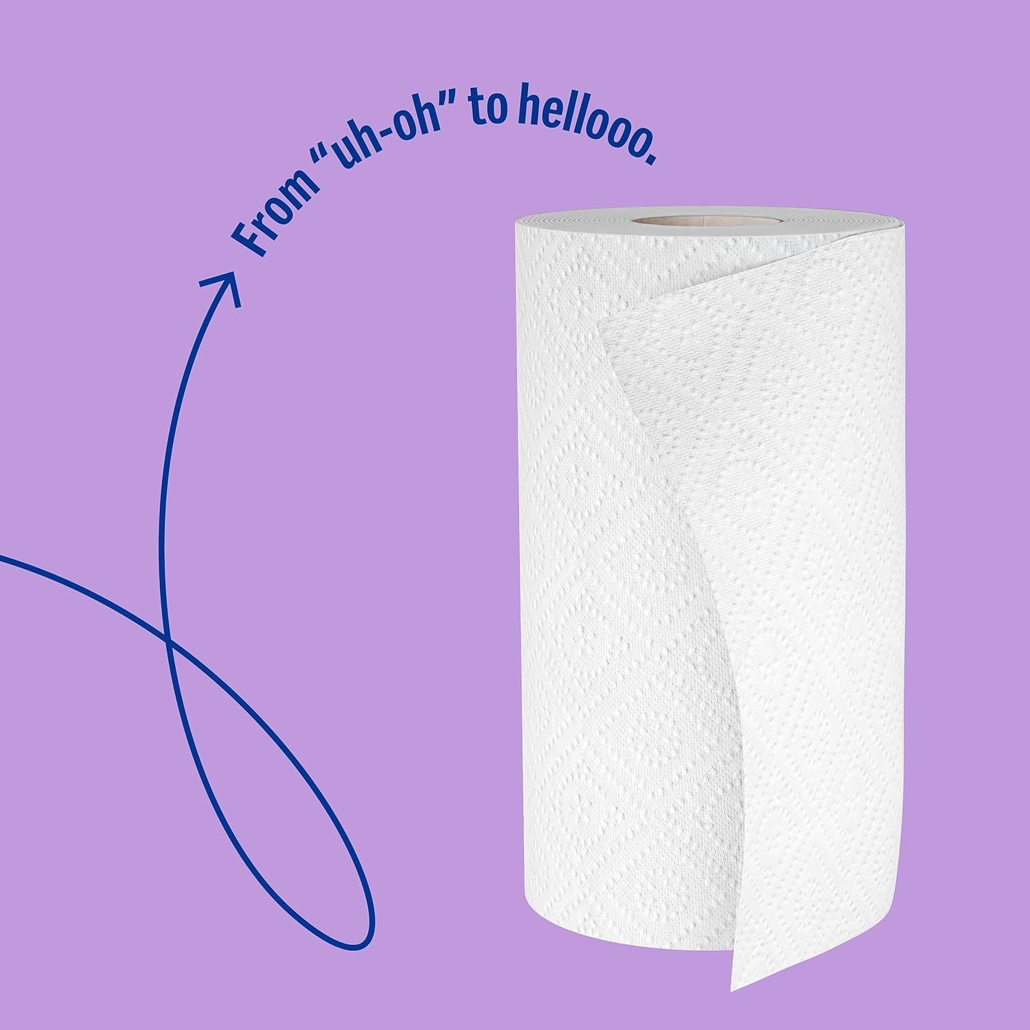 Perk Choose-A-Size Paper Towels, 2-Ply, 116 Sheets/Roll, 8 Rolls Pack – Highly Absorbent Kitchen Towels, White