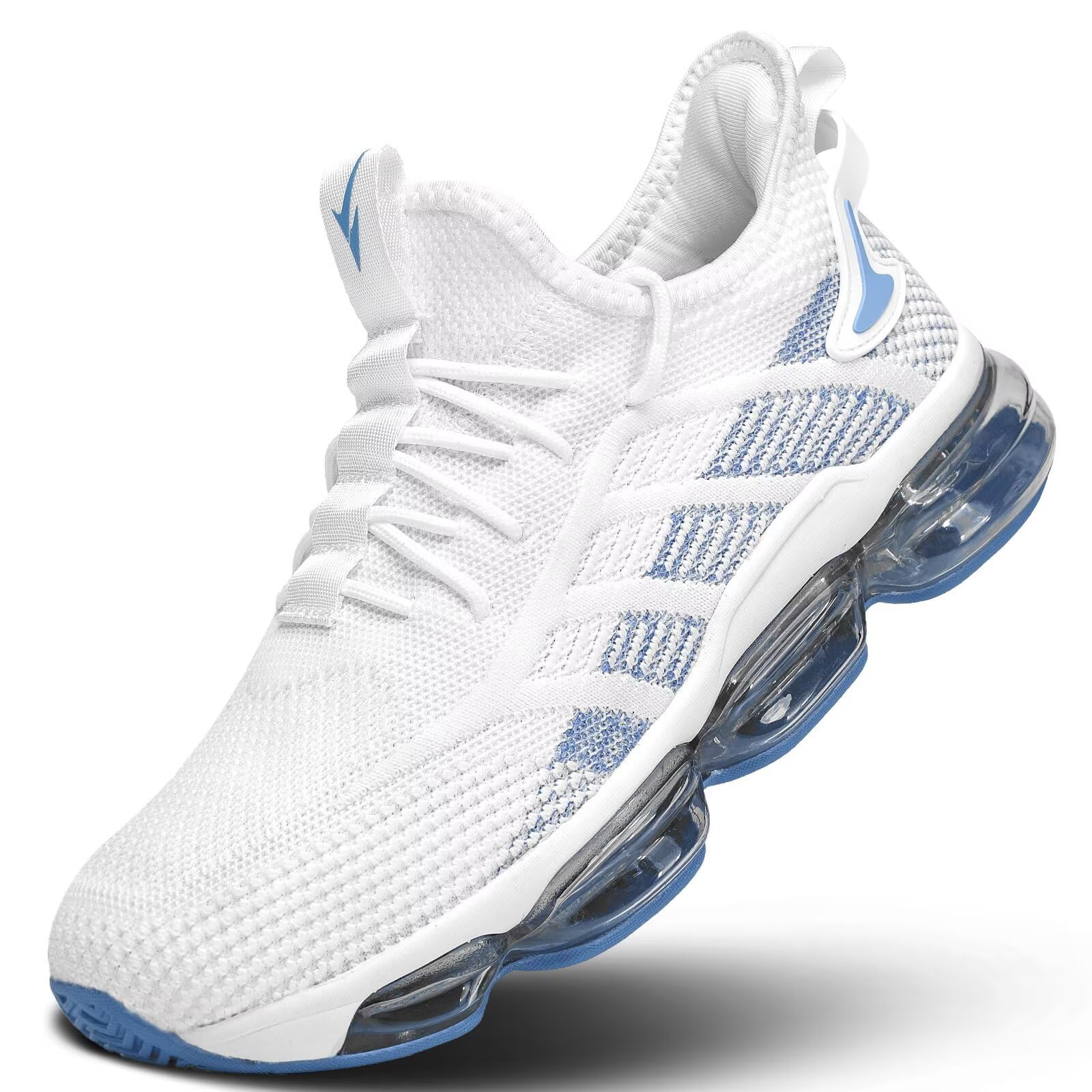Luogoks Men's Air Cushion Running Shoes Breathable Tennis Basketball Sneakers Non Slip Workout Casual Sport Shoes Gym Training Comfortable Fashion