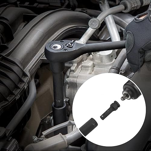 Miniatura 6 de MacWork Juego de 39 piezas de dados de impacto de 1/2 pulgada, acero CR-V estándar y profundo zócalo, SAE, 3/8" a 1-1/2", junta universal de 1/2",