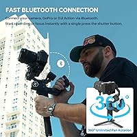 Vista 5 de FeiyuTech SCORP Mini 3 Pro cámara cardán con rastreador de IA, mango remoto desmontable todo en uno, estabilizador de cámara