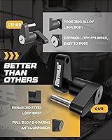 Vista 4 de RETRUE Candado de Acoplador de Lengüeta de Remolque, Candado de Enganche de Remolque, Diámetro 1/4 Pulgada, Extensión 3/4 Pulgada para Acoplador