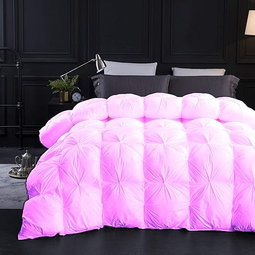 Miniatura 2 de Edredón de plumón alternativo de color rosa, tamaño King extragrande de 116 x 98 pulgadas, 1 pieza con relleno de edredón para todas las estaciones,