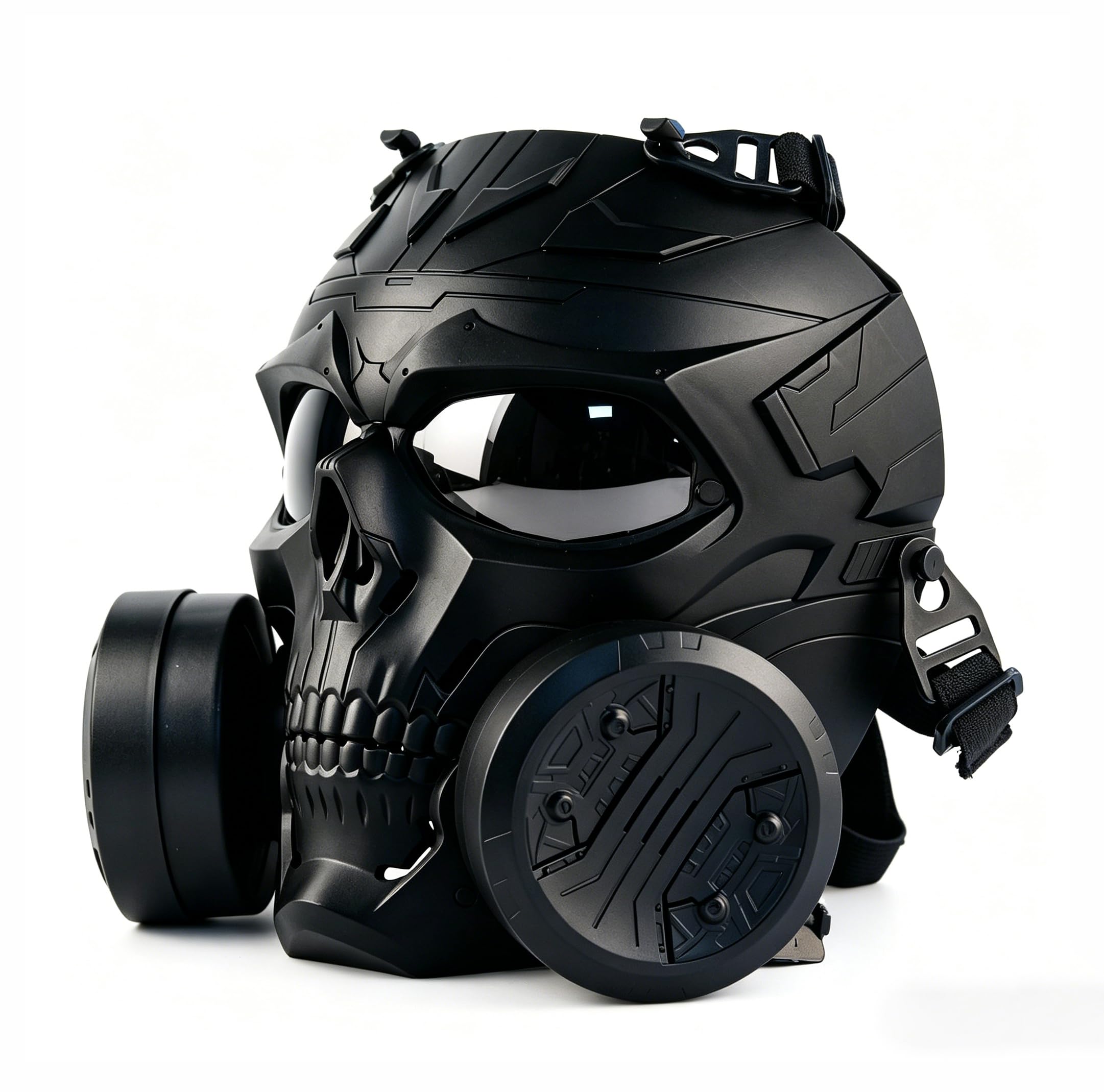 Masque Paintball Ventilé Masque de Protection Airsoft avec Double Ventilateur Turbo Noir