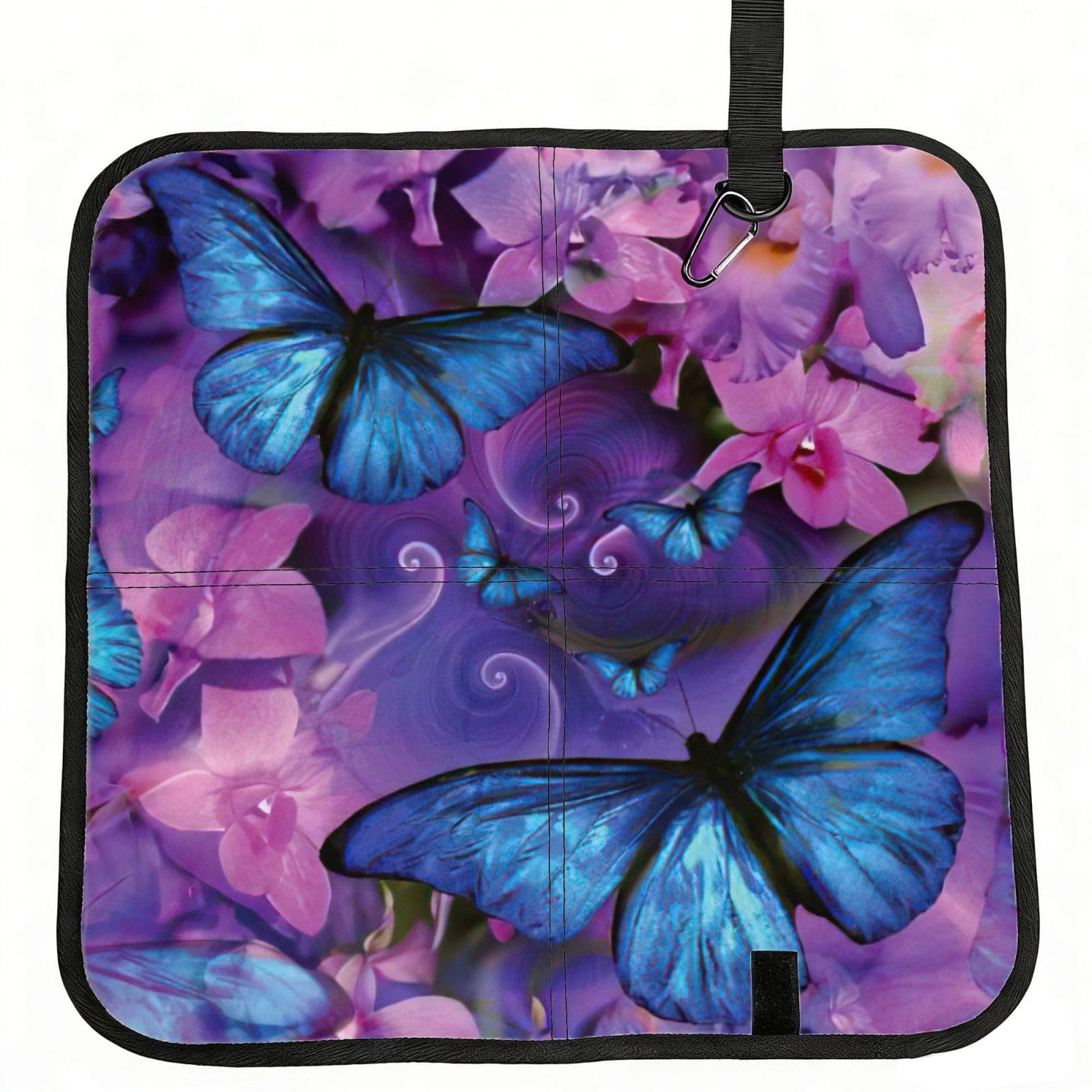 bghdfa Butterfly1 Print Outdoor Sitting Mat Waterproof Oxford Cloth Seat Cushion Folding Foam Camping Seat For Picnic