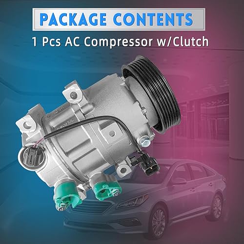 Miniatura 9 de Compresor de aire acondicionado 29159C con embrague para Hyundai Sonata 2012-2014, para Kia Optima 2012-2018 2.0L 2.4L 977013V110RU 977013V110