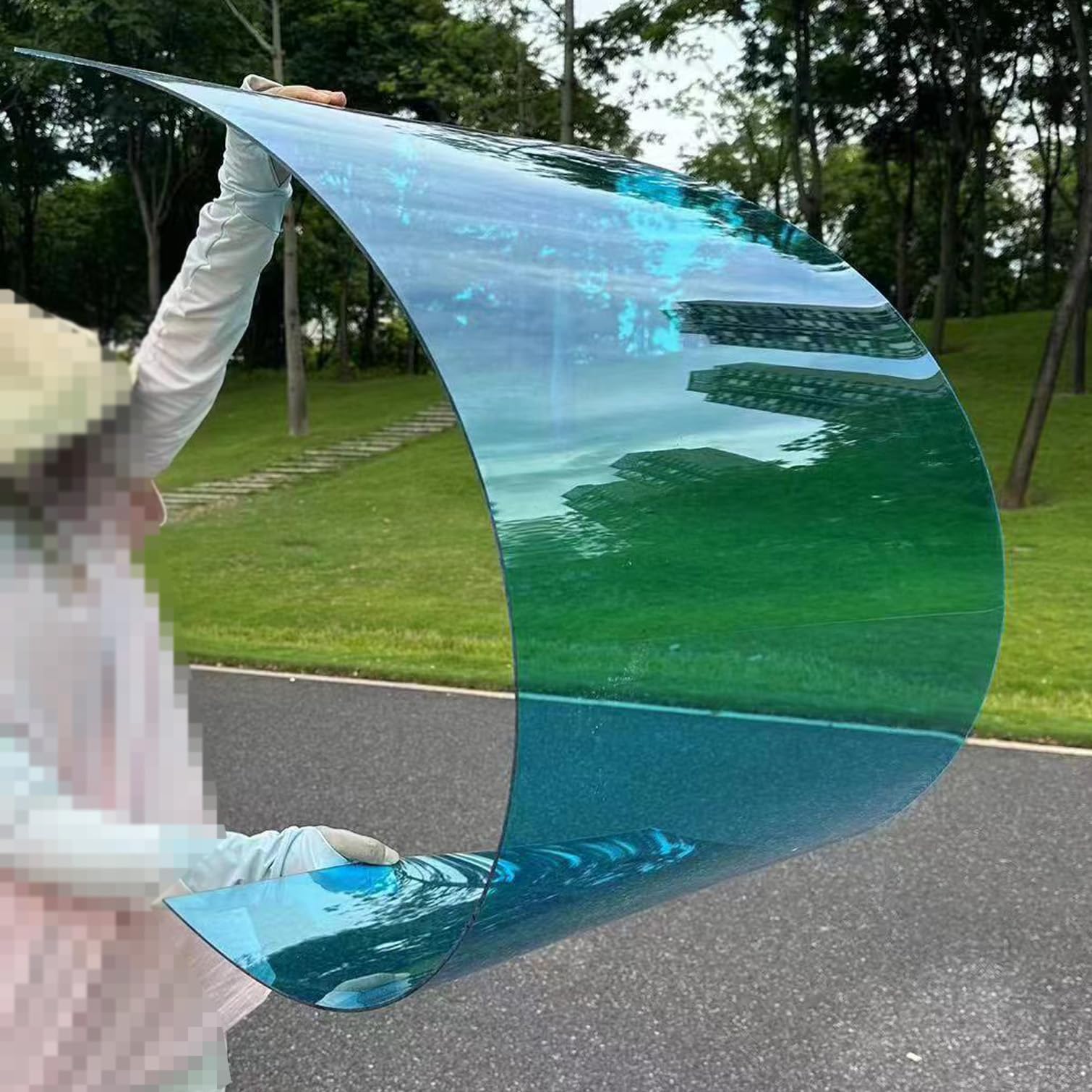 Lightweight Blue Polycarbonate Roofing Sheet Acrylic Plastic for Greenhouse Rain Canopy & Outdoor Porch Shade Easy to Cut (5.1ft x 3.3ft) – Patio Roof Cover