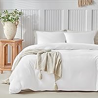 Vista 9 de Lekesky Funda de edredón tamaño Queen, juego de ropa de cama reversible de 3 piezas con cierre de cremallera y lazos en las esquinas