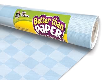 Teacher Created Resources Blue Checkers Better Than Paper Bulletin Board Roll TCR77602
