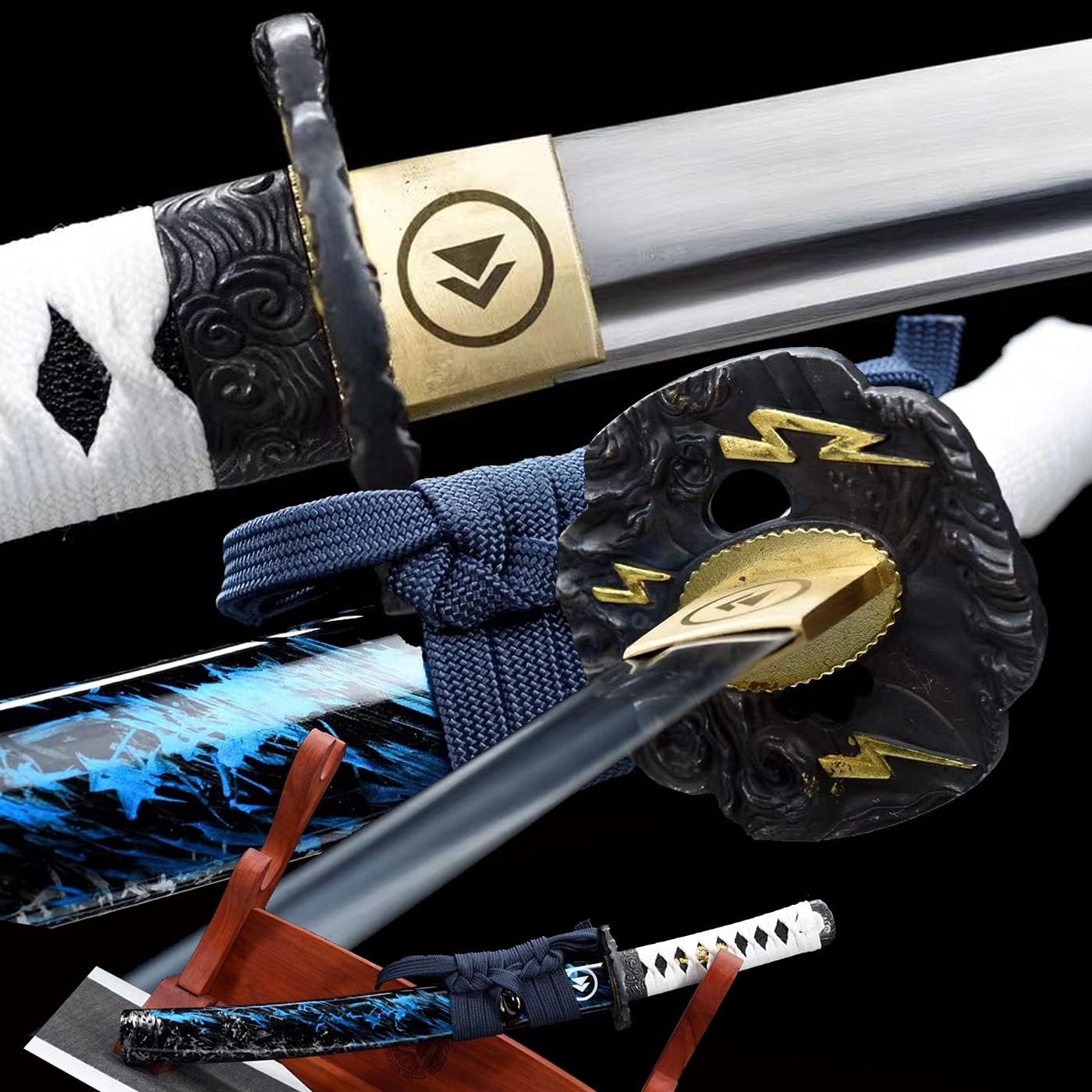 Sword Ghost of Tsushima Cosplay Replica 9260 Spring Steel Blade Sword Japanese Samurai Game Tanto Real Sharp Short Knife