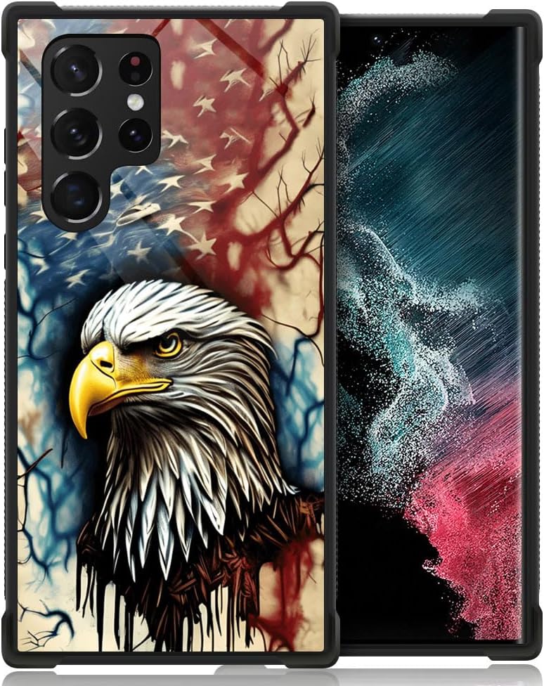 Kapadiy for Samsung Galaxy S23 Ultra Case,Sharp Eagle Four Corner Airbag for for Samsung Galaxy S23 Ultra Case,Drop Protection Corner Cases Compatible with Samsung Galaxy S23 Ultra Cases 6.8-inch