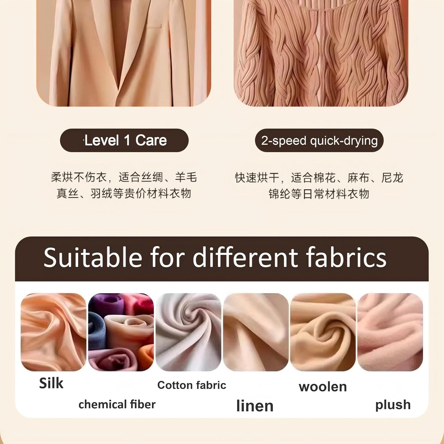 Portable Foldable Clothes Dryer with Digital Timer Control, Multi-Function Drying Machine for Home, Hotel, Dorm, Apartment Use