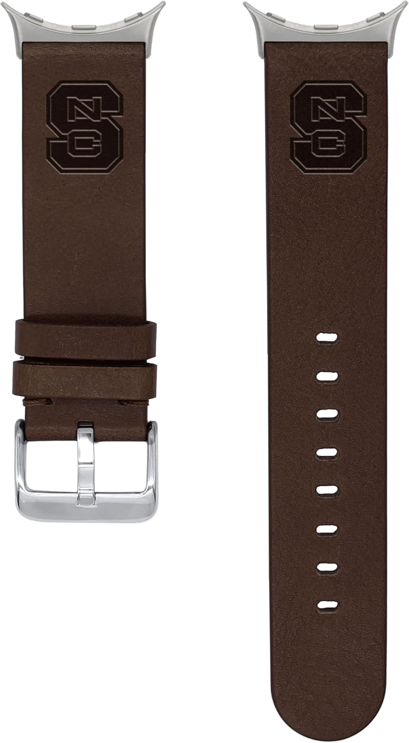 Affinity Bands North Carolina State Wolfpack Premium Leather Watch Band Compatible with Google Pixel Watch