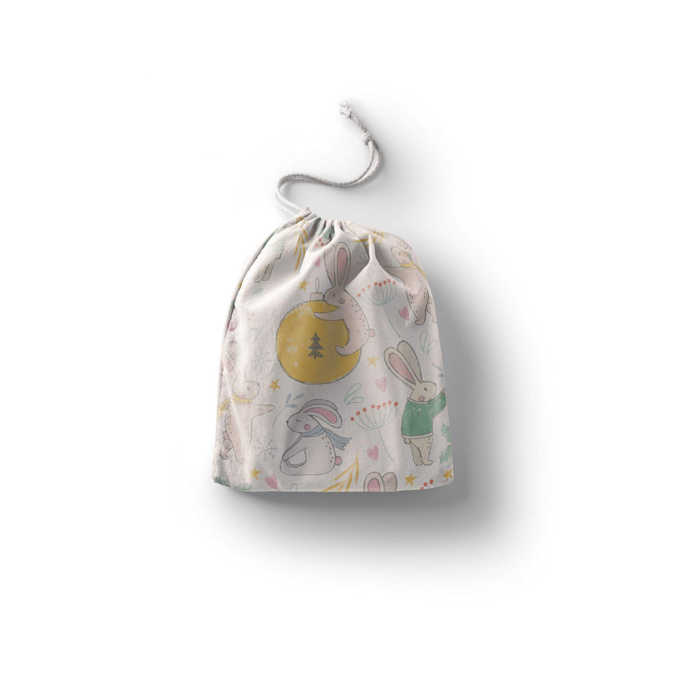 Borsa In Cotone Bonamaison - Tasca Shopping Riutilizzabile Con Cordoncino, Stampa Multicolor