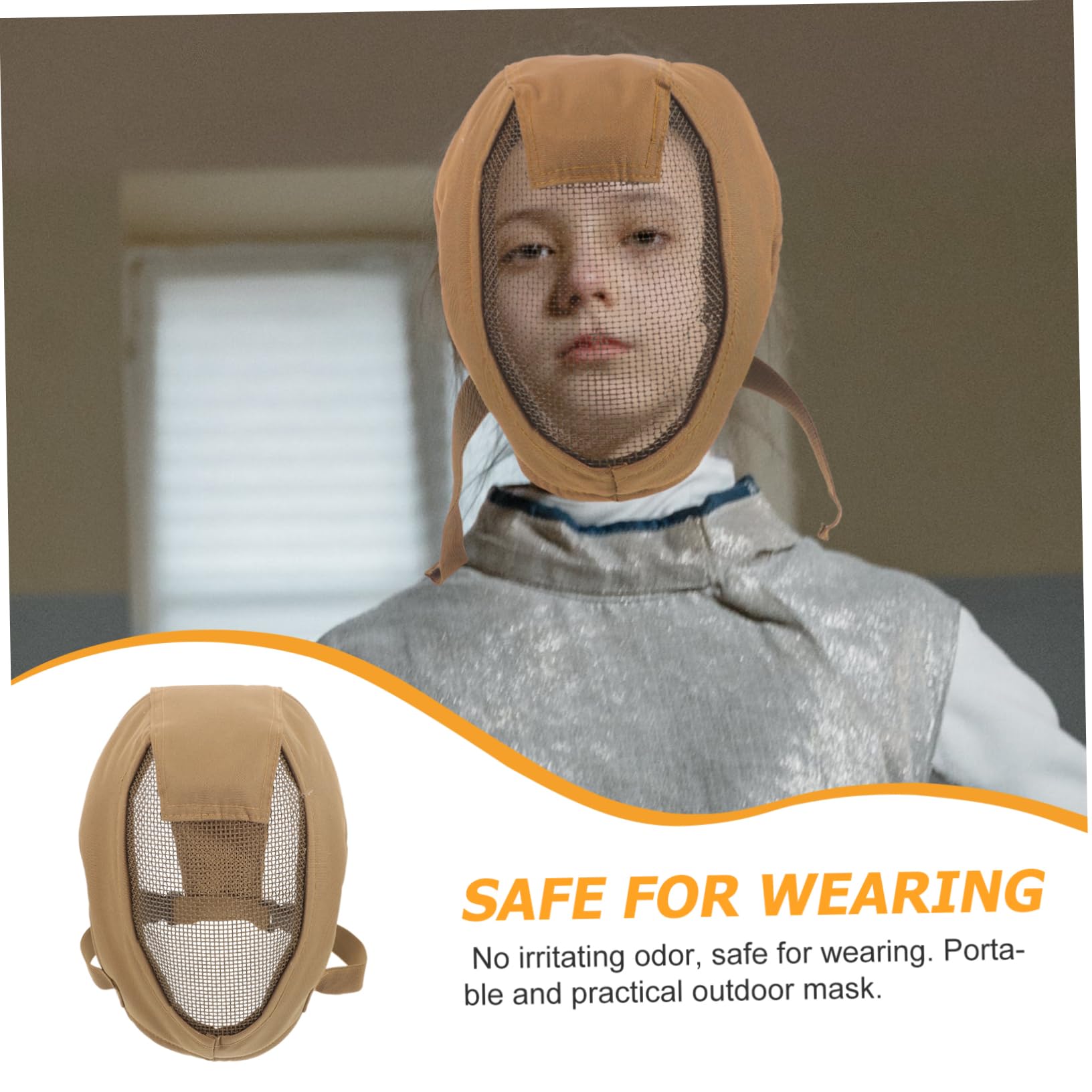 YARNOW Gesichtsschutzmaske Aus Stahlgeflecht Vollgesichtsschutz Für Outdoor-aktivitäten Transparente Und Robuste Feldmaske Für Fechtsport Und Mannschaftsspiele