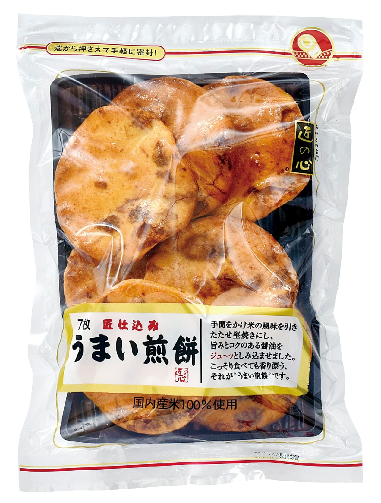 Amazon.co.jp: 丸彦製菓 うまい煎餅(チャック袋) 7枚 : 食品