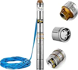 Bomba Submersa TCN250 The Black Tools – Caneta Palito 1/4HP 2,5" para Poço Artesiano Água Limpa (110, Volts)