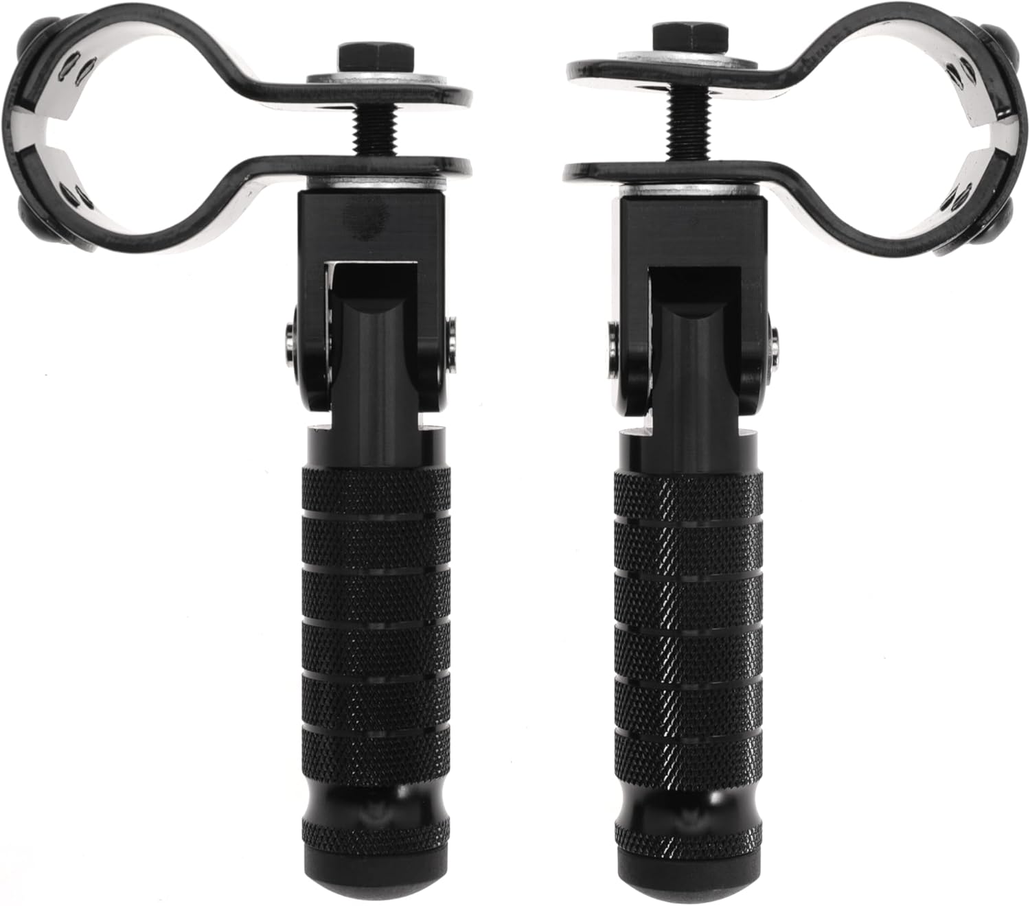 M8 Motorcycle Footrests For Yamaha For Honda For Suzuki For Aprilia 90 Degree Foldable Footpegs Motorbike MiniBike Dirt Pit Bike CNC Motorcycle Folding Footpegs Rearsets Folded Footrest (Red)