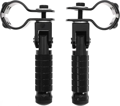 M8 Motorcycle Footrests For Yamaha For Honda For Suzuki For Aprilia 90 Degree Foldable Footpegs Motorbike MiniBike Dirt Pit Bike CNC Motorcycle Folding Footpegs Rearsets Folded Footrest Black