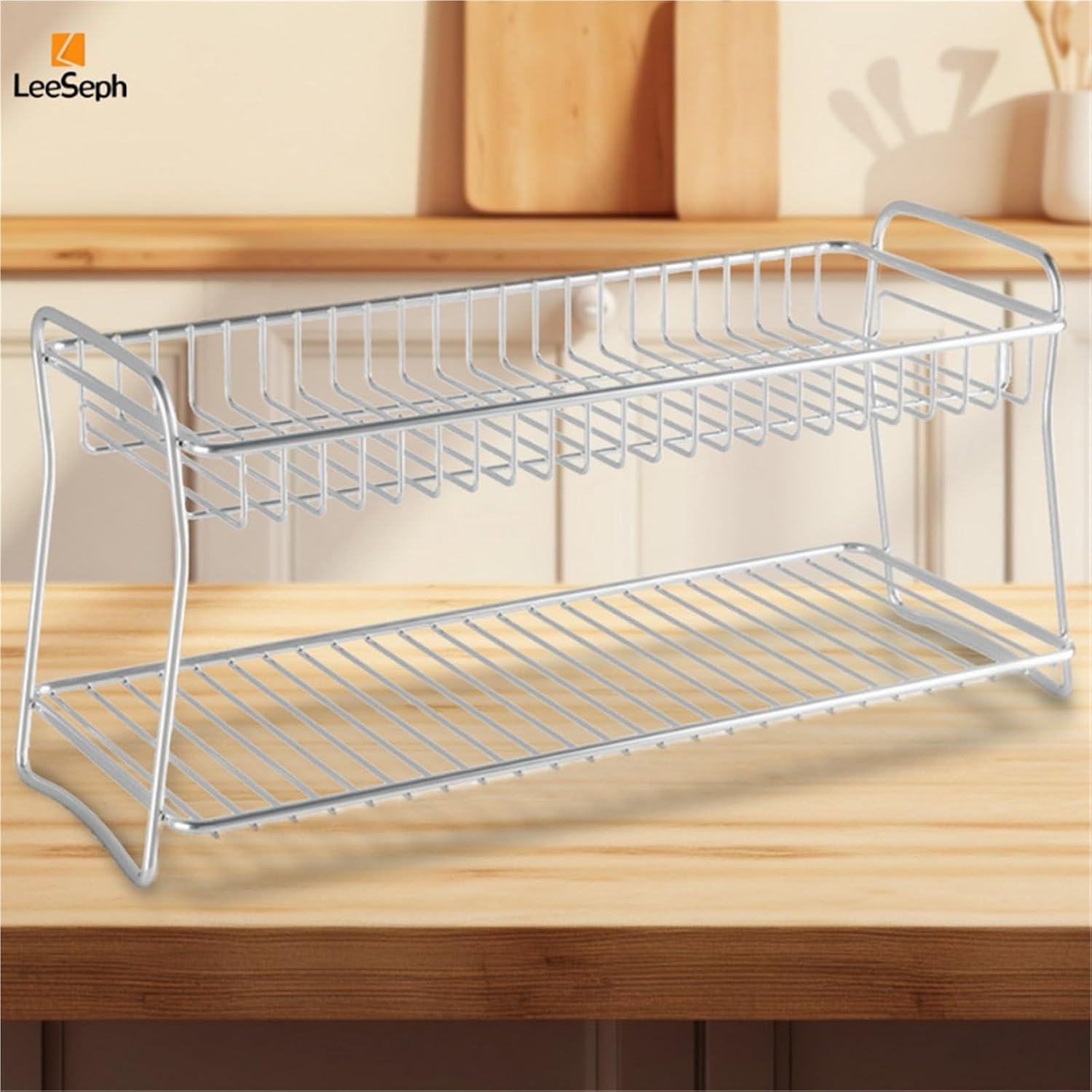 Stainless Steel Storage Rack, Versatile Organizer for Countertops, Cabinets, and Pantry, Maximize Your Kitchen Space(39.9cm)