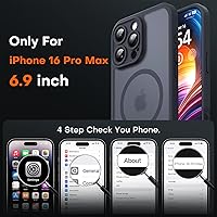 Vista 536 de TOCOL Funda magnética para iPhone 15 Pro Max, protección completa mejorada de la cámara, compatible con Magsafe, protección contra caídas, funda