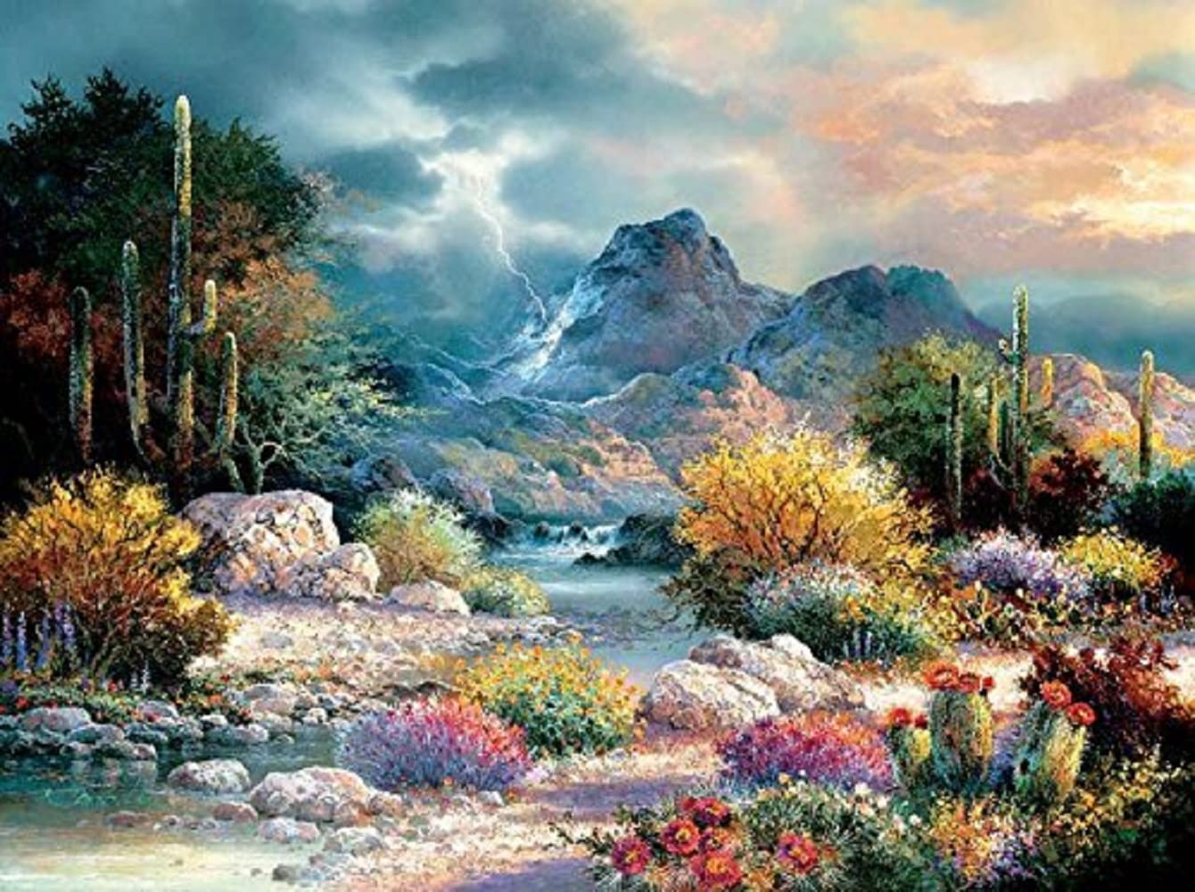 Amazon.com: SUNSOUT INC - Springtime Valley - 1000 pc Jigsaw