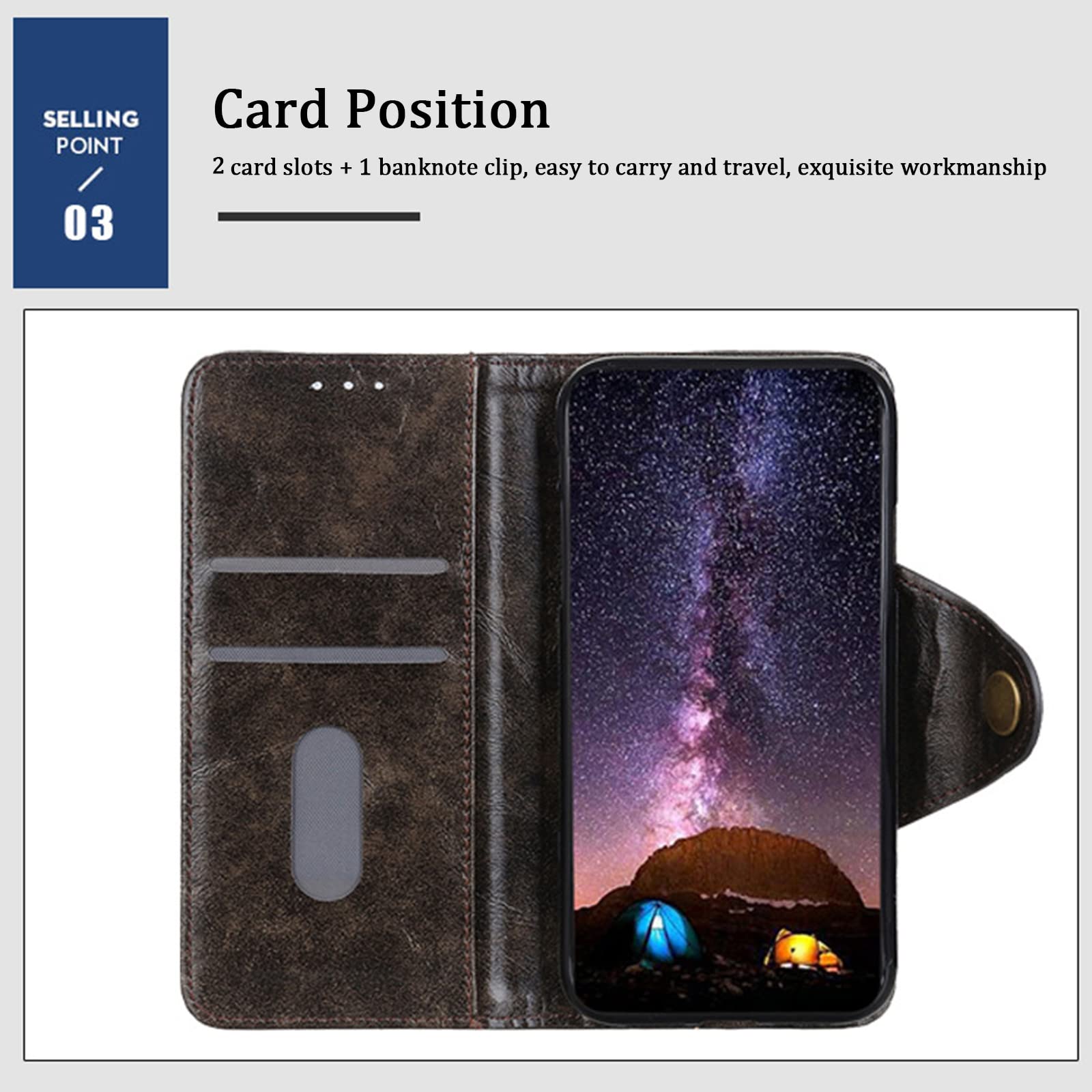 CXTCASE Cover Sony Xperia 1 IV, PU Pelle Custodia per
