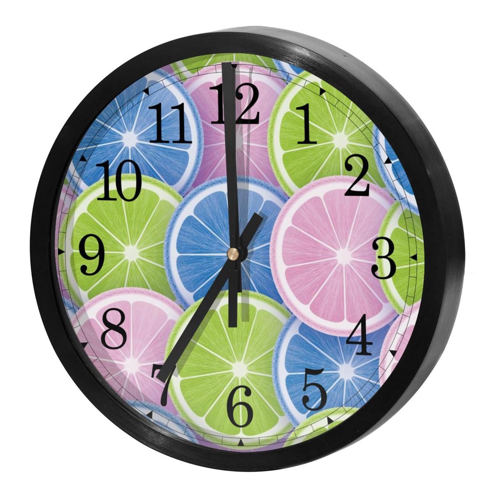 Horloge murale silencieuse quartz sans tic-tac ronde à piles pour maison école