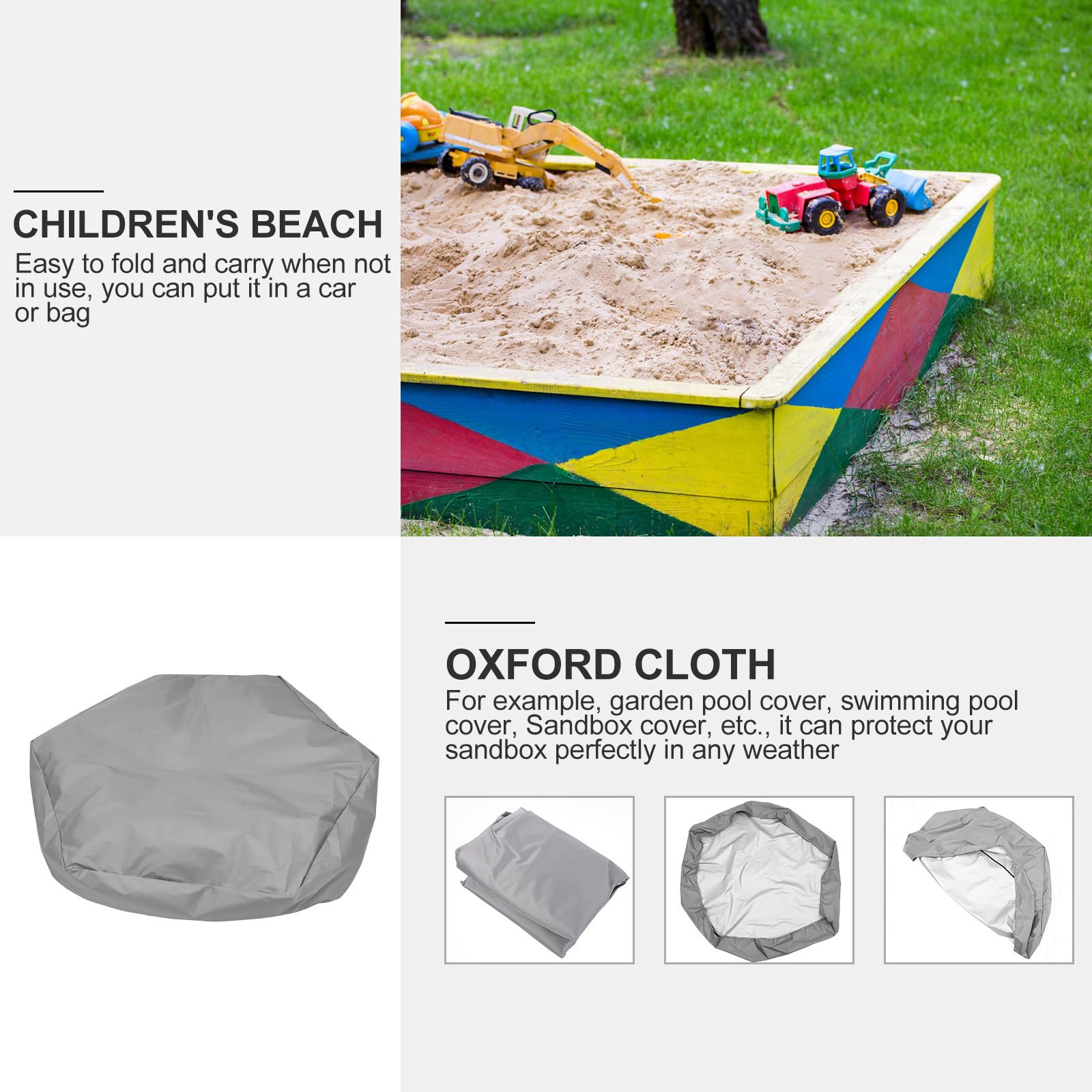 Verschleißfeste Beschützer aus Gewebe Oxford Sandkastenabdeckung Staubdichter Sandbox für Outdoor Spielbereiche im Garten