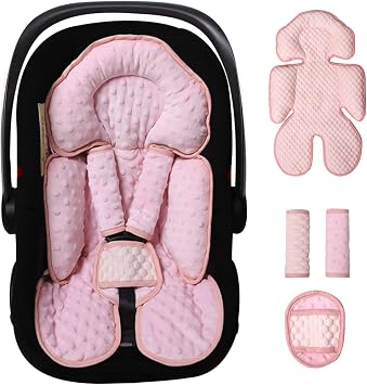 Infant Car Seat Insert, Reversible Baby Carseat Cushion 2-in-1 for Newborns