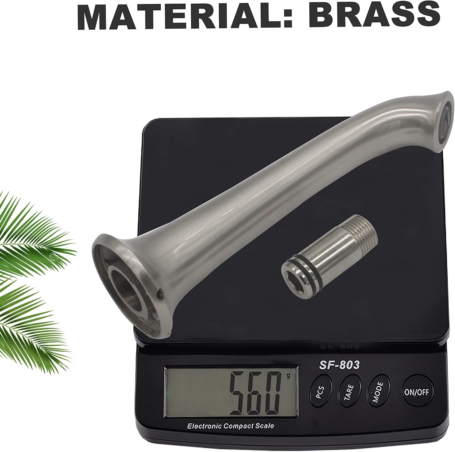 Enga Brass Tub Spout Non Diverter, 8inch Wall Mount Brushed Nickel Bathtub Faucet Tub Filler