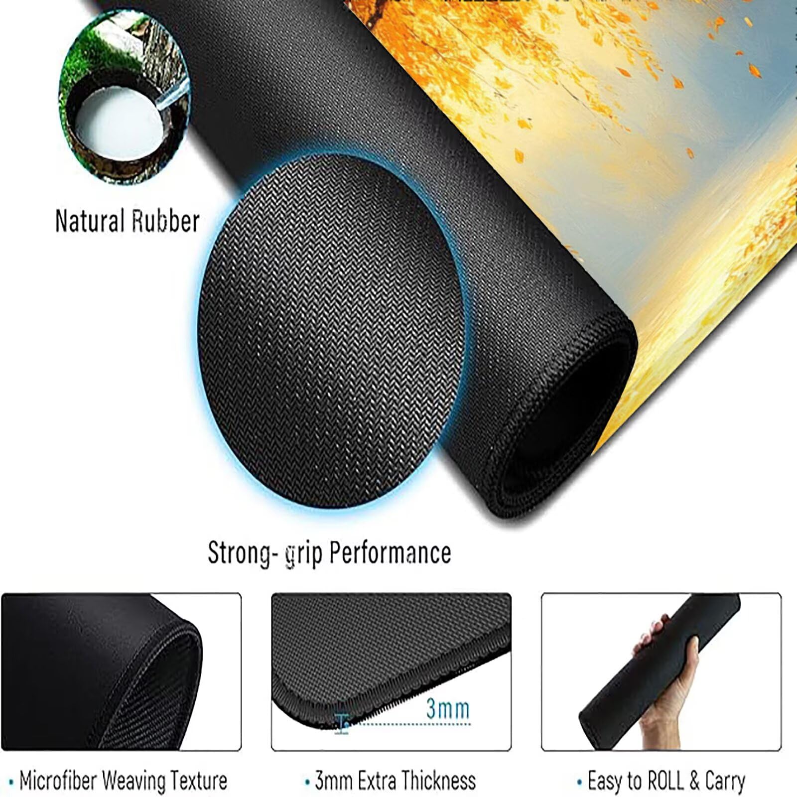 Podkładka pod mysz dla graczy spalona pomarańczowa podkładka pod mysz XXL 1600 x 800 mm mata biurkowa podkładka pod mysz krajobrazową wodoodporna podkładka pod mysz do gier szyte krawędzie poprawia