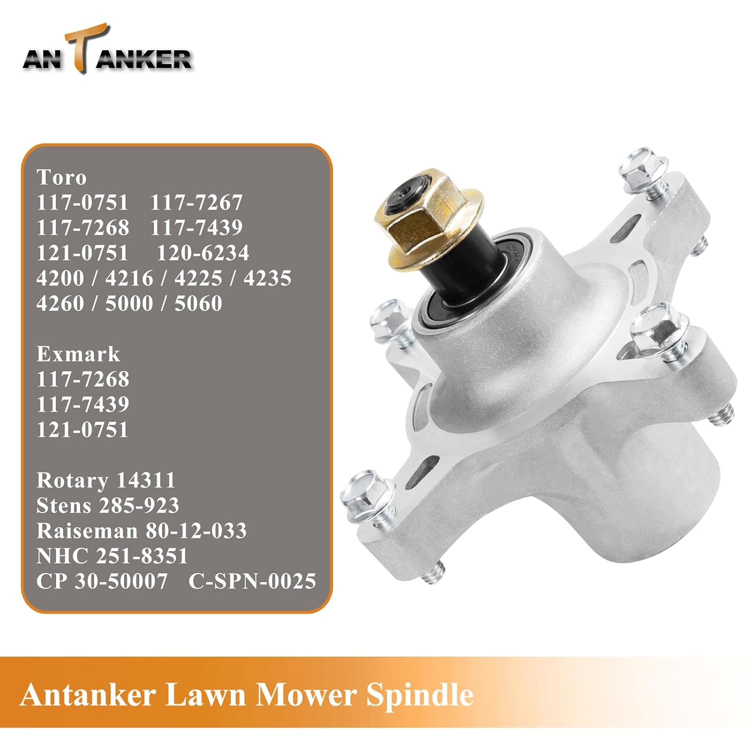 Deck Spindle Assembly Replaces for Toro 117-7267 &117-7439,117-7268, SS5000 SS4200 4235 4260, Timecutter 121-0751, for Stens 285-923 Lawn Mower Spindle Replacement，3 Pack