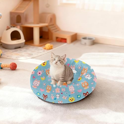 Miniatura 3 de KLL Simple Cartoon Cats Warm & Soft Pet Cat Bed fluffier Cat Cave Bed for Small Size Pets Sleeping cama elevada para Perros Grandes