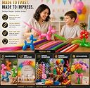 100 PCS Long Twisting Balloons with Hand Pump – Modeling Balloons for Balloon Animals, Flowers, Rainbow Decorations & Kids Party Supplies gallery image