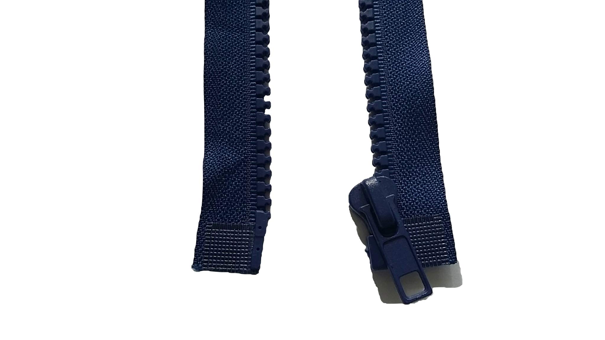 Reißverschluss 55 Cm Blau – Teilbar, Masche 5 Mm, Für Jacken & Taschen