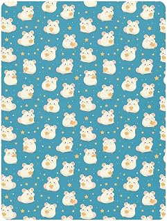 Chipmunks Mouse Blue Baby Crib Sheets Cotton Baby Playard Sheet Comfy Breathable Toddler Cirb Bedding Cover, M