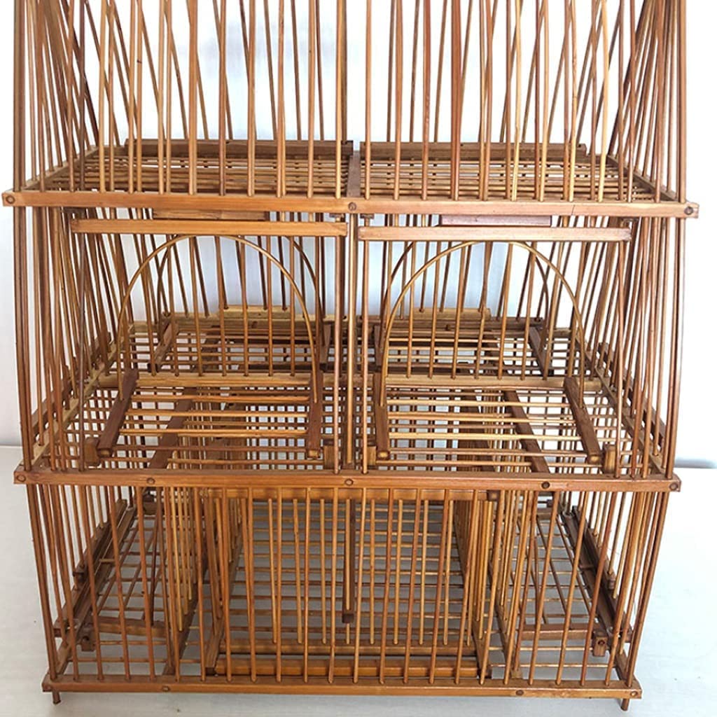 Casa degli Uccelli Gabbia per Uccelli Vintage, Gabbia per Uccelli Facile da Pulire per Uccelli da Cercare, riposare e Giocare, Gabbia per Uccelli in Volo con Manico Robusto Spazioso