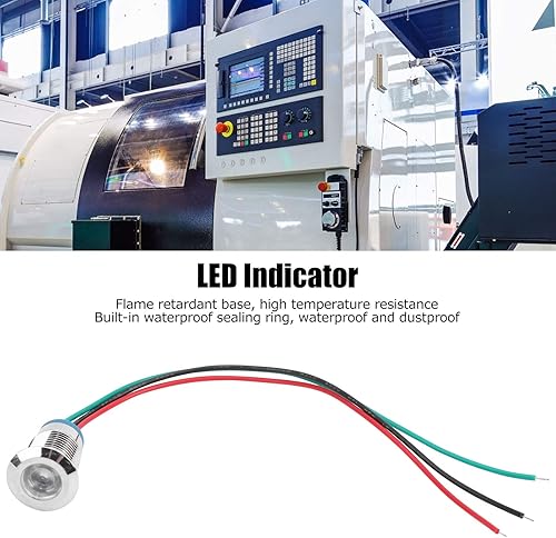 Miniatura 4 de Marhynchus 4 juegos de luces indicadoras LED precableadas LED redondas, impermeables, luz de 2 colores, electrodo de ánodo común de 12-24 V 0.472 in