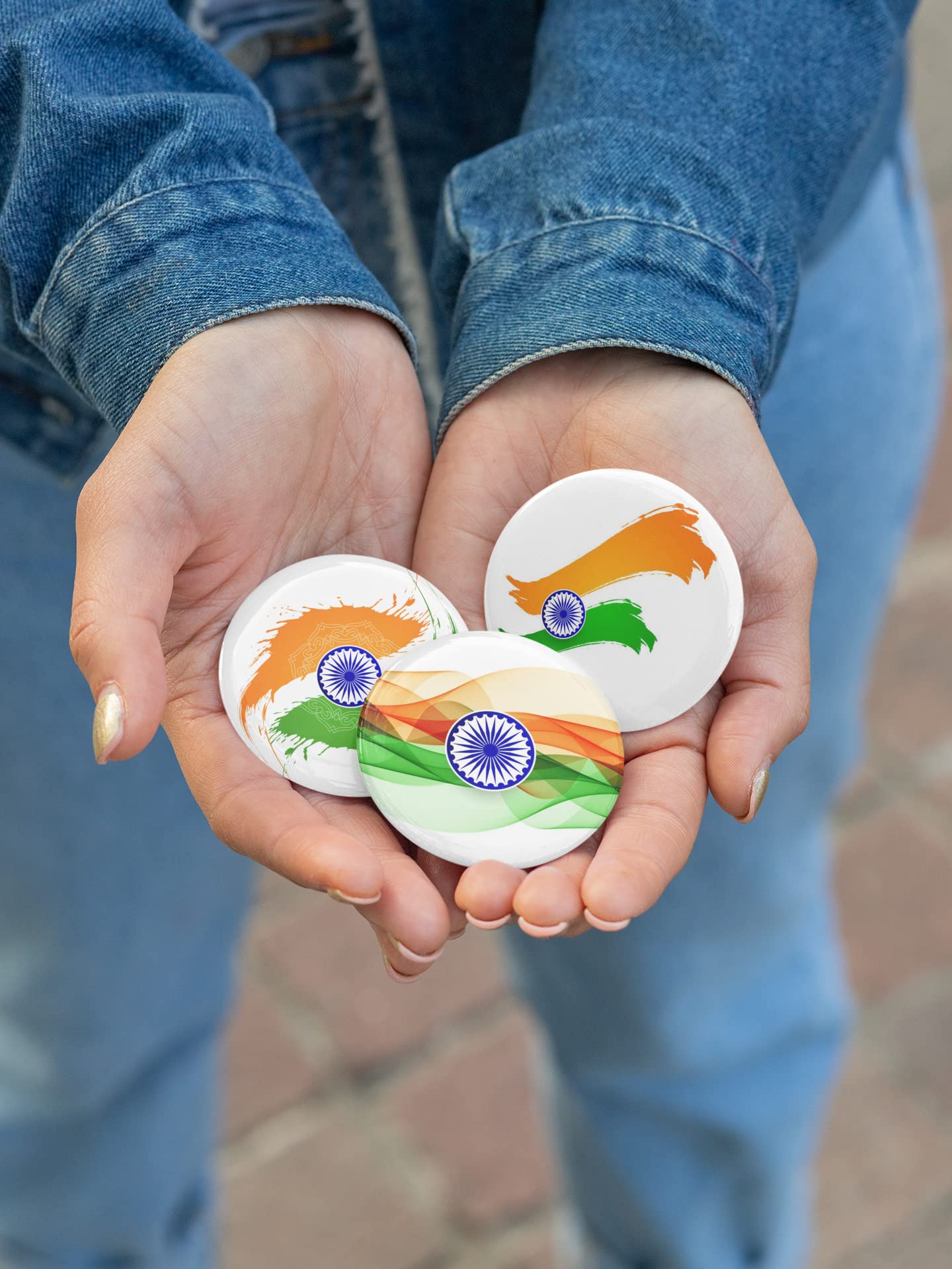 National Republic Tricolor Flag Badges Pin Button